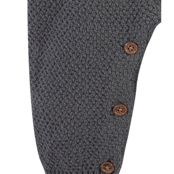 Gerber Baby Boys Charcoal gray sweater Knit Coverall, Cardigan, & Hat Set, 3-6M - Picture 7 of 15